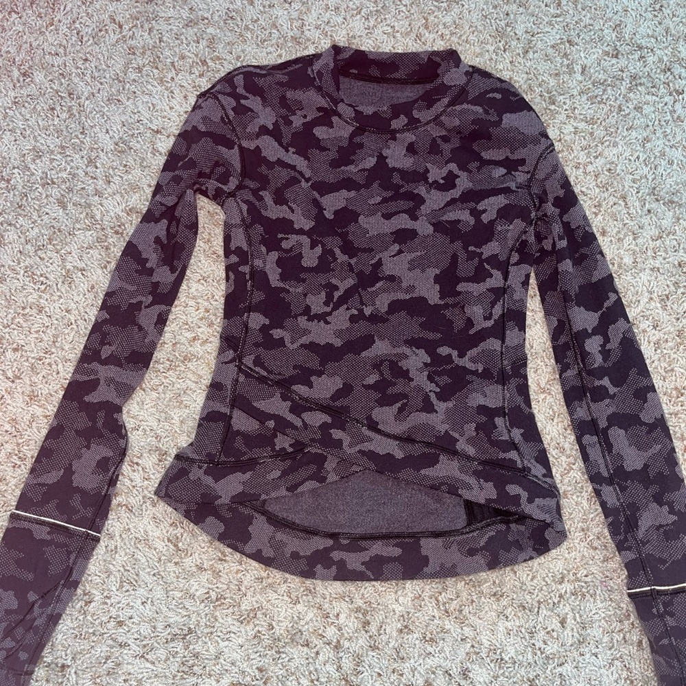 Lululemon fleece lined heritage camo long sleeve.